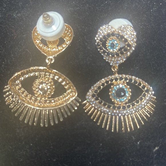 Ps-76 Evil Eye crystals fashion earrings - Picture 2 of 5